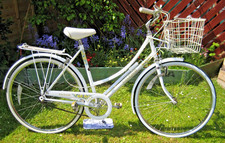 Vintage Liz Pepperell Raleigh Caprice Ladies Dutch Style Loop Bikecycle Flowers