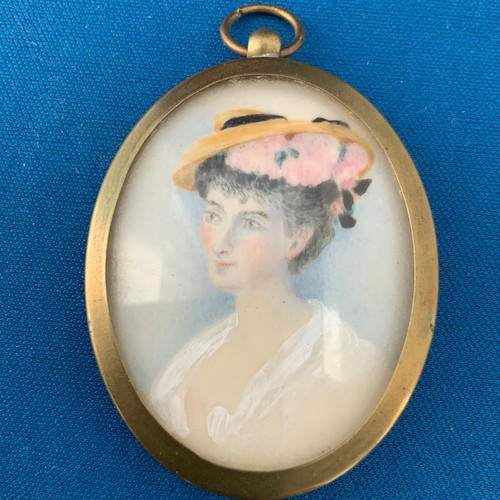 Antique miniature portrait - antique,
