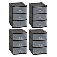 4 x Uni Handy 3 Tier Plastic