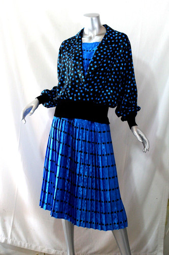 Vtg castleberry black blue - vtg,