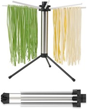 KITCHENDAO Collapsible Pasta Drying Rack, Easy Storage, Stainless Steel-white 