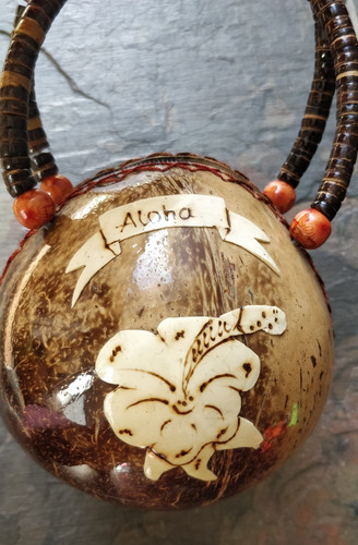 Carved hand made coconut - carved,