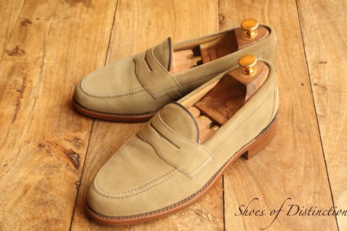 Loake tan brown suede loafers - tan,