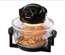 Daewoo Deluxe 17L 1300W Halogen Air Fryer with an Extension Ring - Black