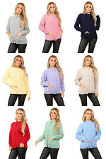 Chunky Pattern Crew Neck Button Closure Cardigan Women Long Sleeve Knit Jumper