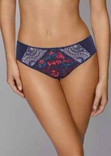 Playtex Size M Navy Flower Elegance Micro Briefs Knickers NEW