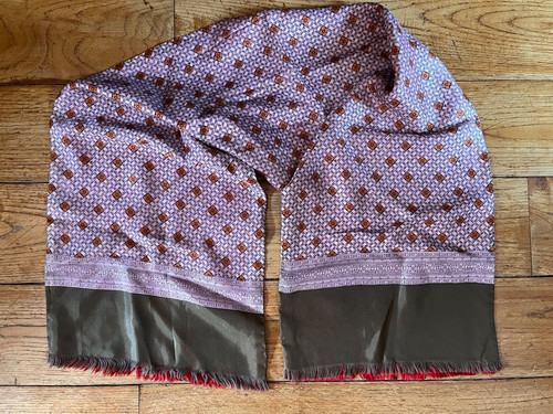 Vintage silk men cravat - silk,