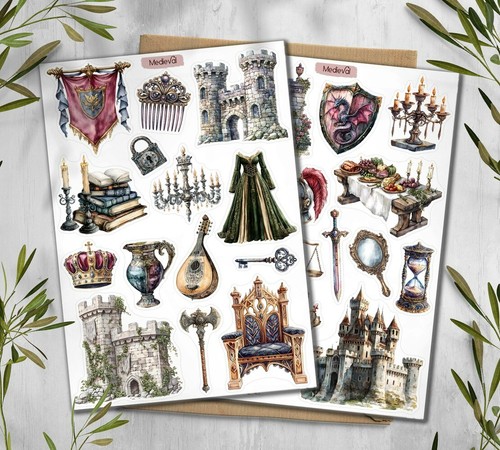 Medieval witchcraft stickers - medieval,