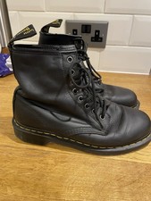 Doc Martens Soft Pascal Black Leather 1460 8 Hole Boots Unisex Uk7/41 Good