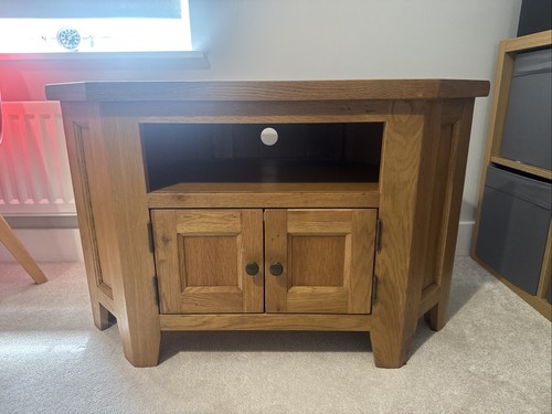 Solid oak stand cabinet - tv,