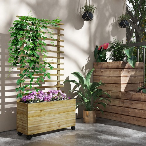 Garden wooden planter - garden, with