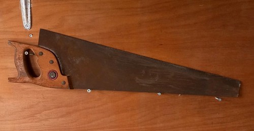 Vintage large saw - saw, handle