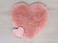 Super-soft Fluffy Heart Shaped Kids Rug by Flair Rugs 70x70cm New