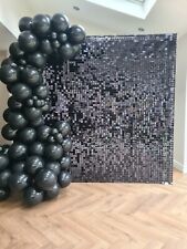 TSWC - Luxury Black Sequin wall shimmer backdrop panels 6ft 7ft 8ft
