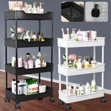 3-4 Tier Salon Hairdresser Barber Storage Trolley Cart Beauty Spa Rack on Wheels