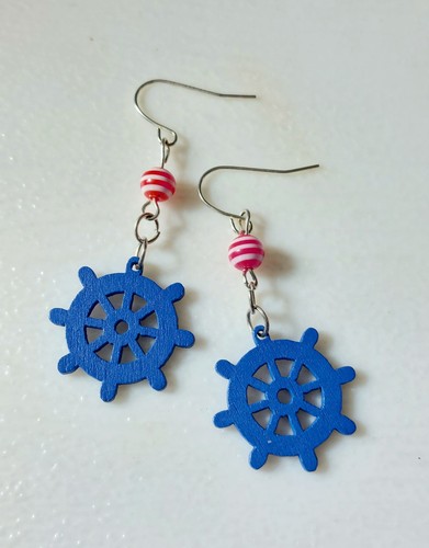 Nautical wooden ships wheel - nautical,