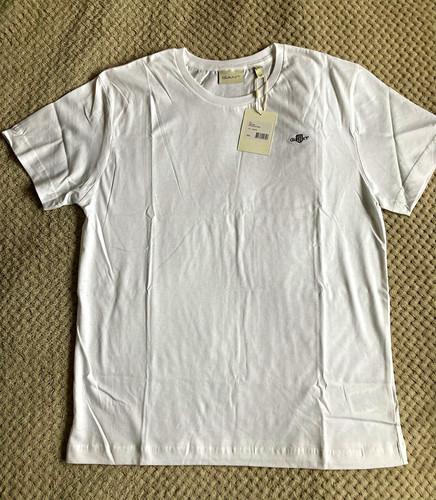 Gant white regular fit - white, crew