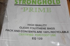 box (100+) Stronghold Prime clear polythene bags high quality 900 x 600 28mu
