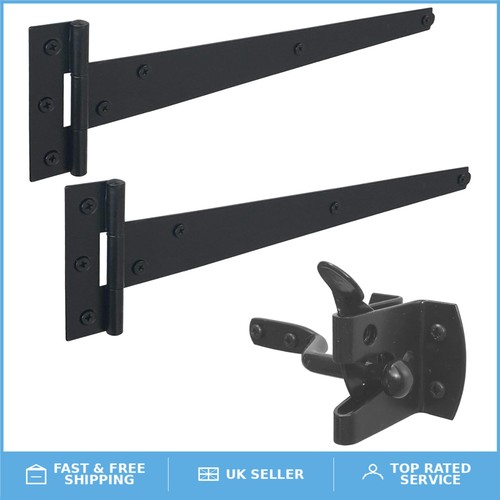 Durable black garden gate - black,