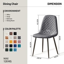 Set of 2/4/6 Velvet/Suede/PU