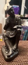 Rare Vintage cold cast bronze statue Scottish seated Laird