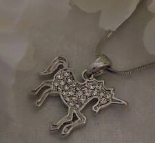 Crystal Unicorn Necklace Chain Pendant Charm Horse Mythical 