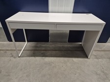 IKEA White Micke Desk With Two Drawers 143cm X 50cm