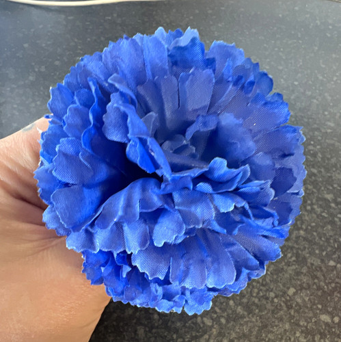 Blue artificial fabric - blue,