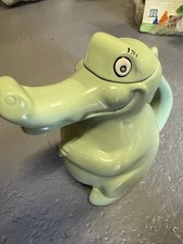 Carlton Ware 1980s Vintage Crocodile Alligator Teapot, Milk Jug Egg Cup & Items