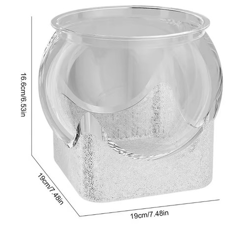 Round fish bowl transparent - round,