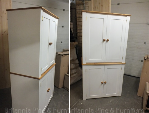 Large painted linen cupboard - large,