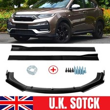 Gloss Front Bumper Lip Spoiler / Side Skirts Extension For Honda Civic Accord UK