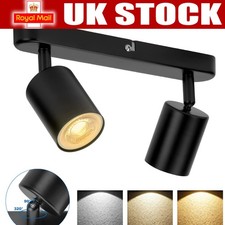 2 Way Ceiling Spot Light Fiting LED GU10 Adjustable Kitchen Spotlight Bar Lamps