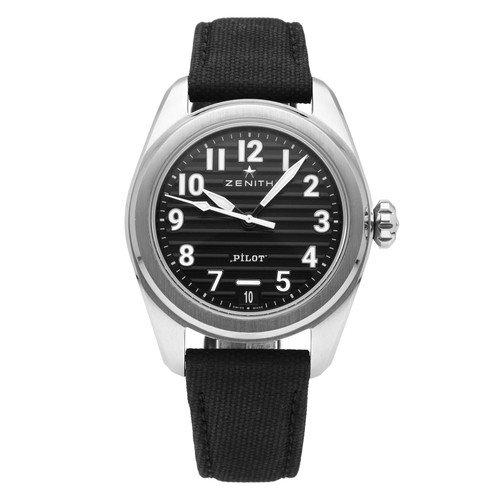 Zenith pilot black dial 40mm - zenith,