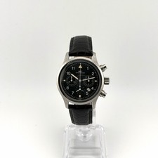 IWC Pilot Chronograph IW3741 1995 Vintage Flieger 36mm JLC Mechaquartz Black SS