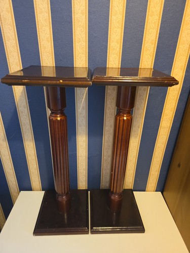 Pair vintage mahogany - pair, fluted