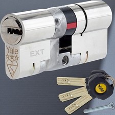 Double Cylinder Lock Yale 80mm Locks Anti Snap 3 Star Euro 40:40 High Security