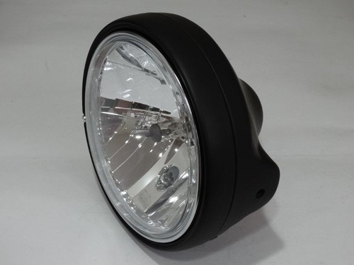 Clear glass headlight black - clear,