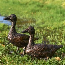 'Pair of Ducks' Antique Bronze