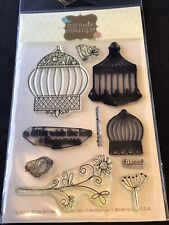 Happiness bird cages flower Elegant Birds My Cute Stamps clear stamp set 