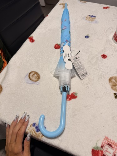 Blue long handle - handle, umbrella