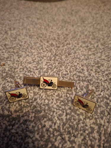 Vintage cufflinks tie clip - vintage,