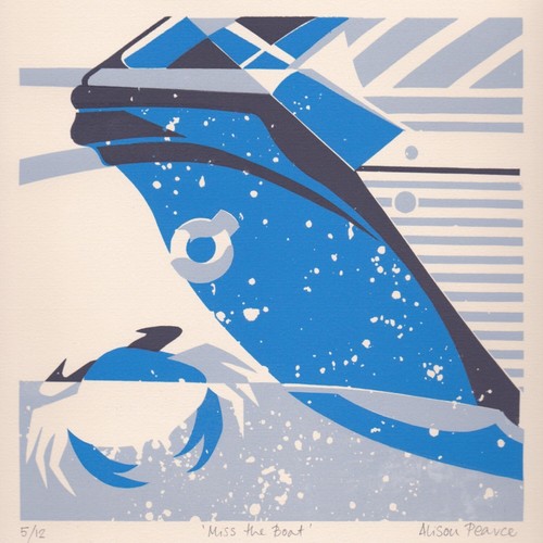 Original screen print seaside