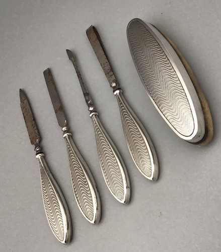 Hallmarked silver handled art - silver,