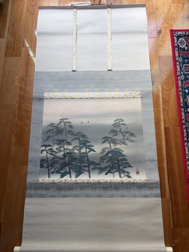 Japanese hanging scroll silk - hanging,