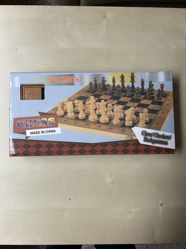 Wooden chess set 3in1 - set,