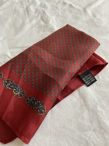 Men red silk - silk, scarf