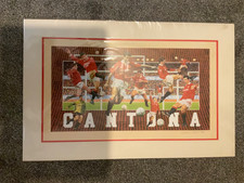 Manchester United 2 x Eric Cantona limited edition mounted prints