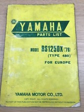 Genuine (OE) Yamaha RS125DX (Type 480) 1976 Parts Catalogue 1L2-28198-E5