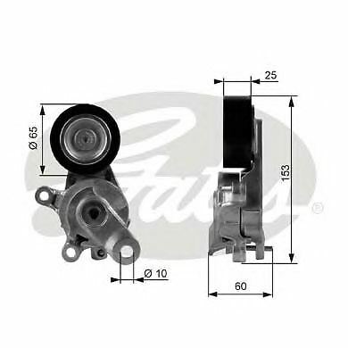 Ribbed belt tensioner - v-ribbed,